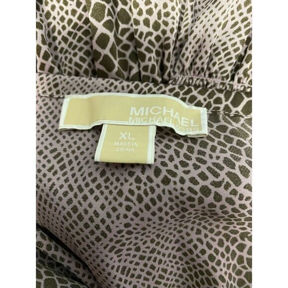Michael Kors Top Michael Michael Kors Animal Print Women's Size XL‎ - Picture 10 of 13